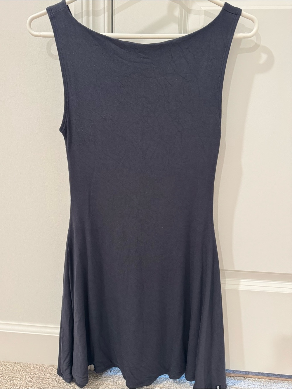 Joah Brown Sleeveless Navy Boatneck Mini Dress